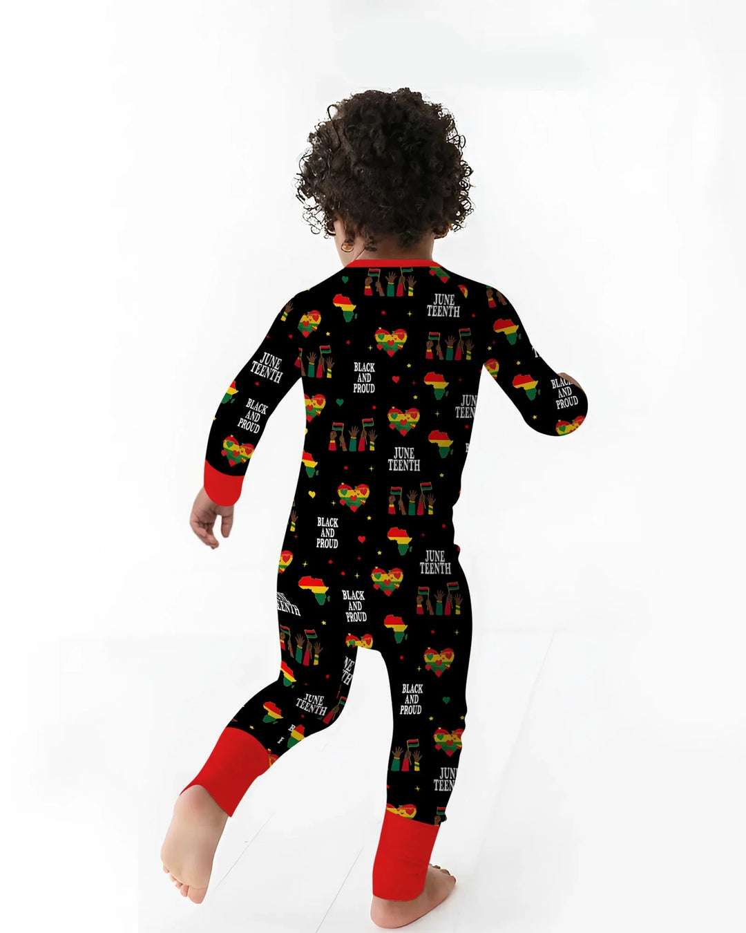 Juneteenth Black and Proud Bamboo Two Piece Long Sleeve Pajama Set