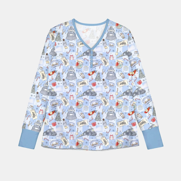 Christmas Train Women Pajama Set