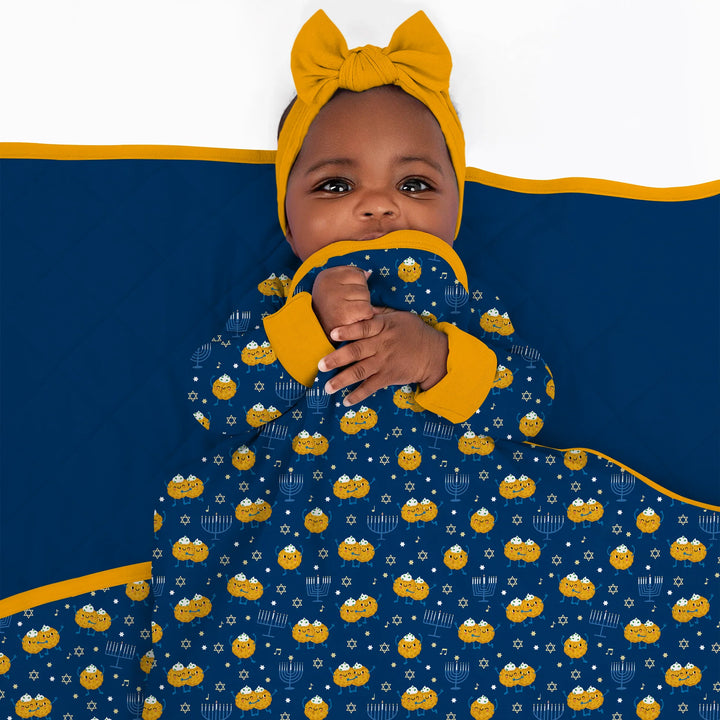 Hanukkah Latke Family Matching Quilt Blanket