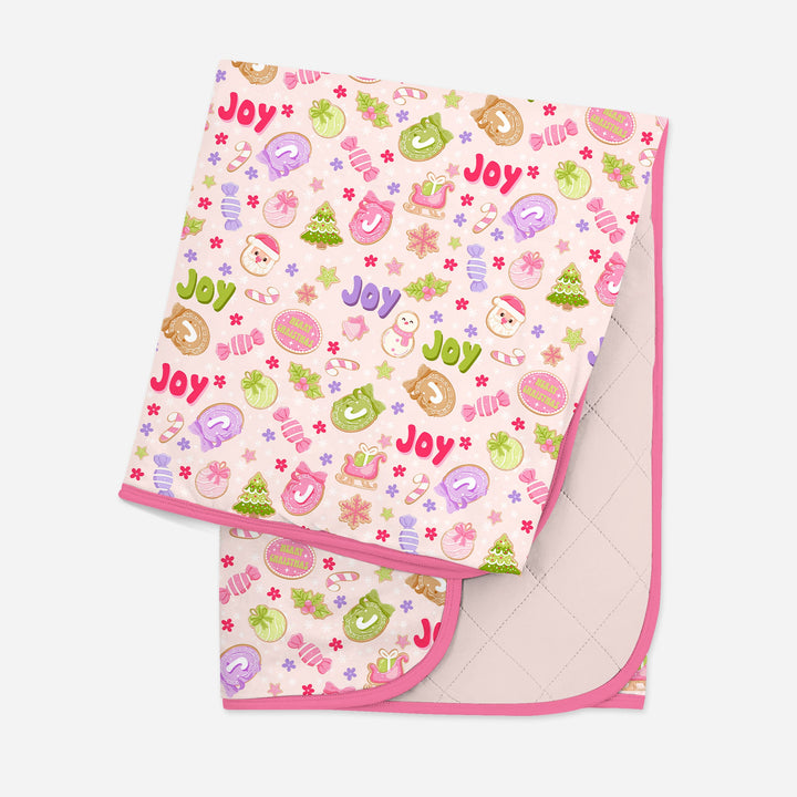 Custom Name Christmas Cookies Custom Toddler Blanket