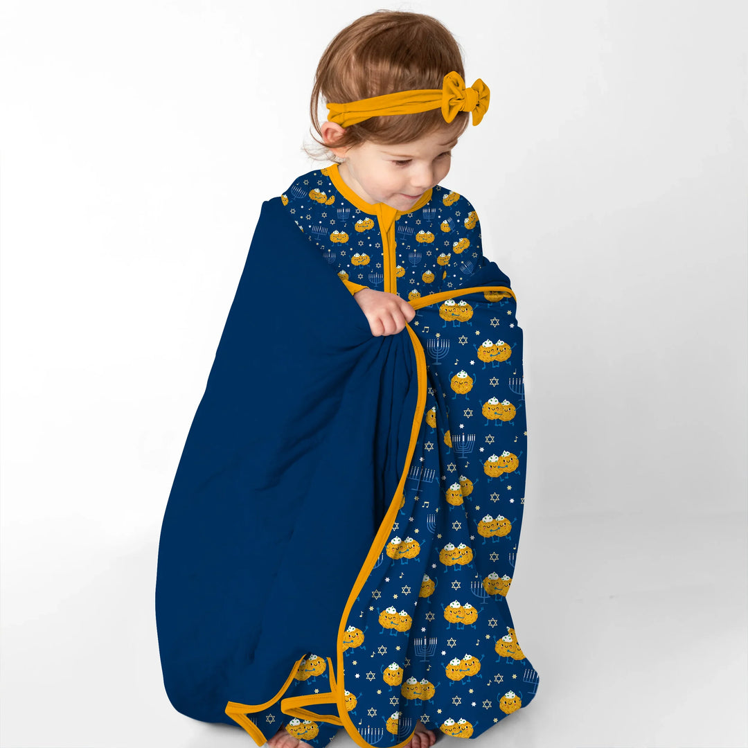 Hanukkah Latke Family Matching Quilt Blanket