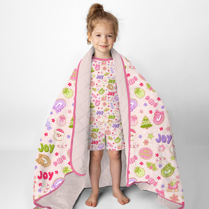 Custom Name Christmas Cookies Custom Toddler Blanket