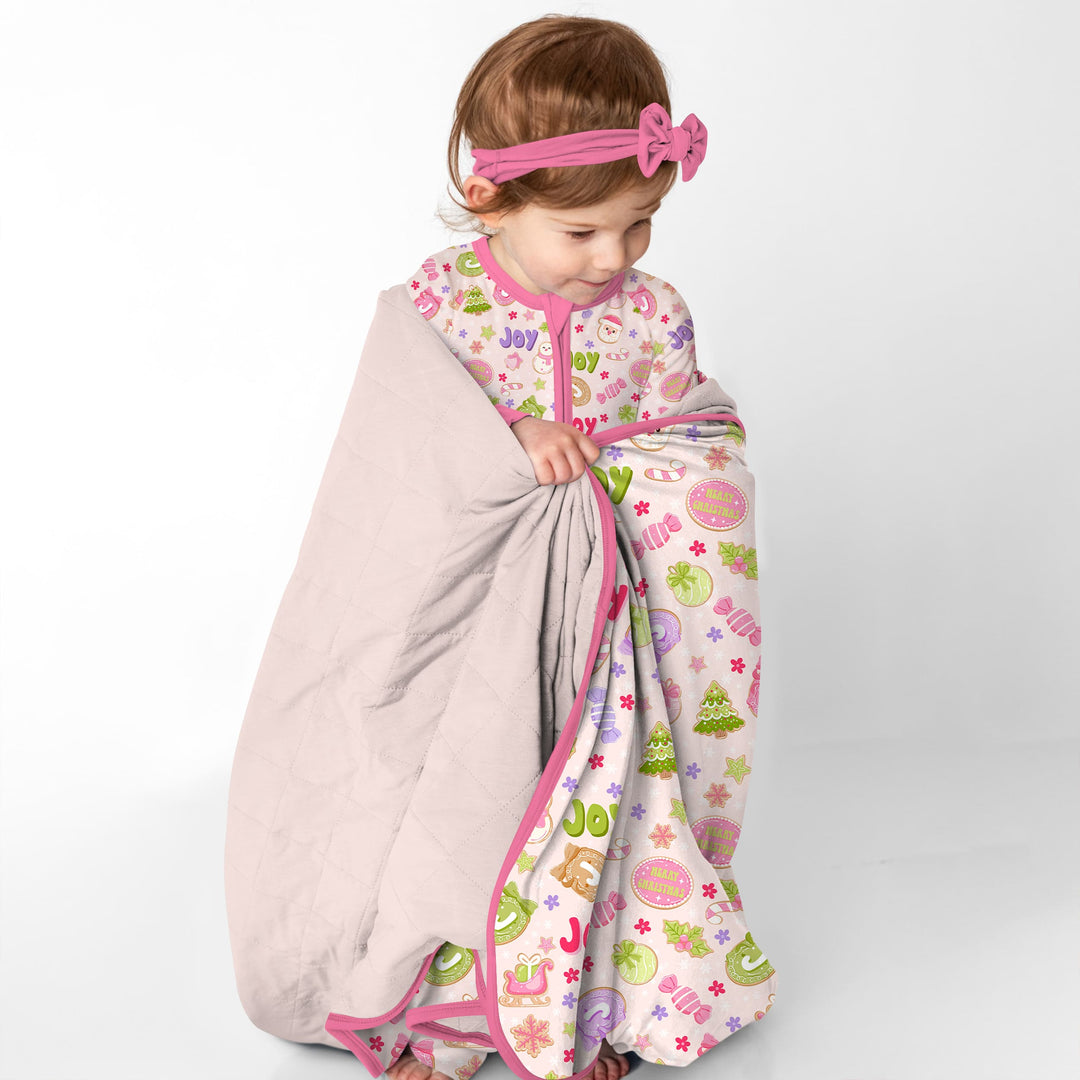 Custom Name Christmas Cookies Custom Toddler Blanket