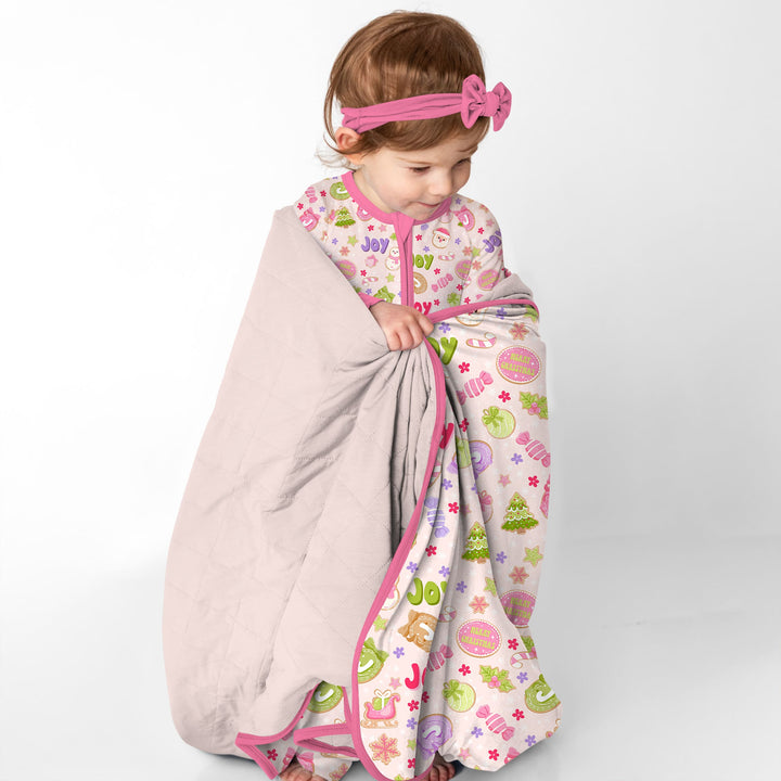 Custom Name Christmas Cookies Custom Toddler Blanket