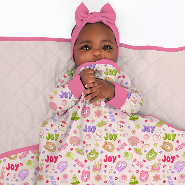 Custom Name Christmas Cookies Custom Toddler Blanket