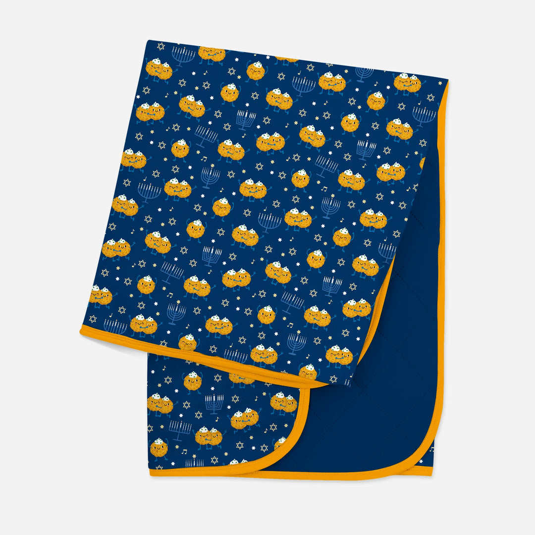 Hanukkah Latke Family Matching Quilt Blanket