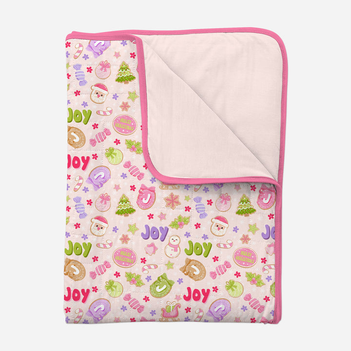 Custom Name Christmas Cookies Custom Toddler Blanket