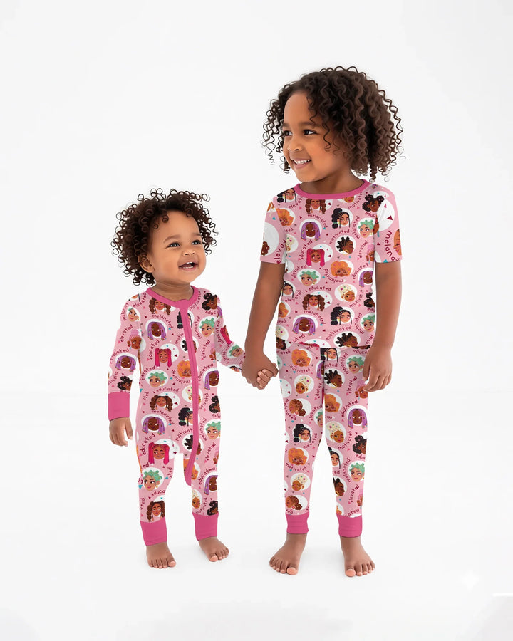 Little Queens Two Piece Short Sleeve Shorts Pajama Set