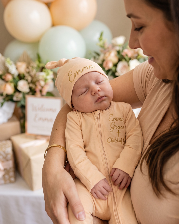 Gerippte Babykleidung mit individuellem Foto - Weich &amp; Skizzenhaft