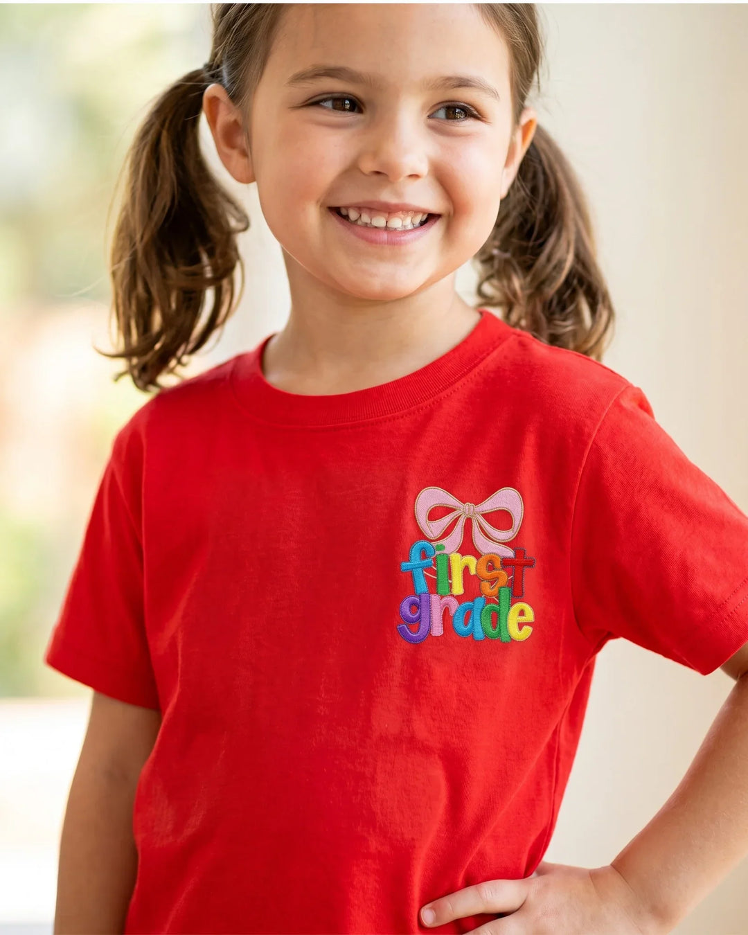 First Grade Era Embroidered Bamboo Crewneck T-Shirt