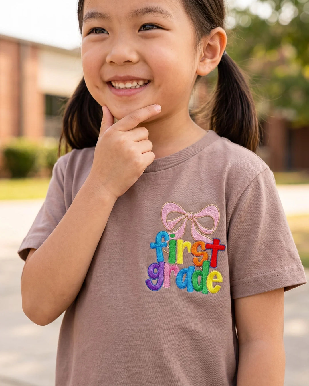 First Grade Era Embroidered Bamboo Crewneck T-Shirt
