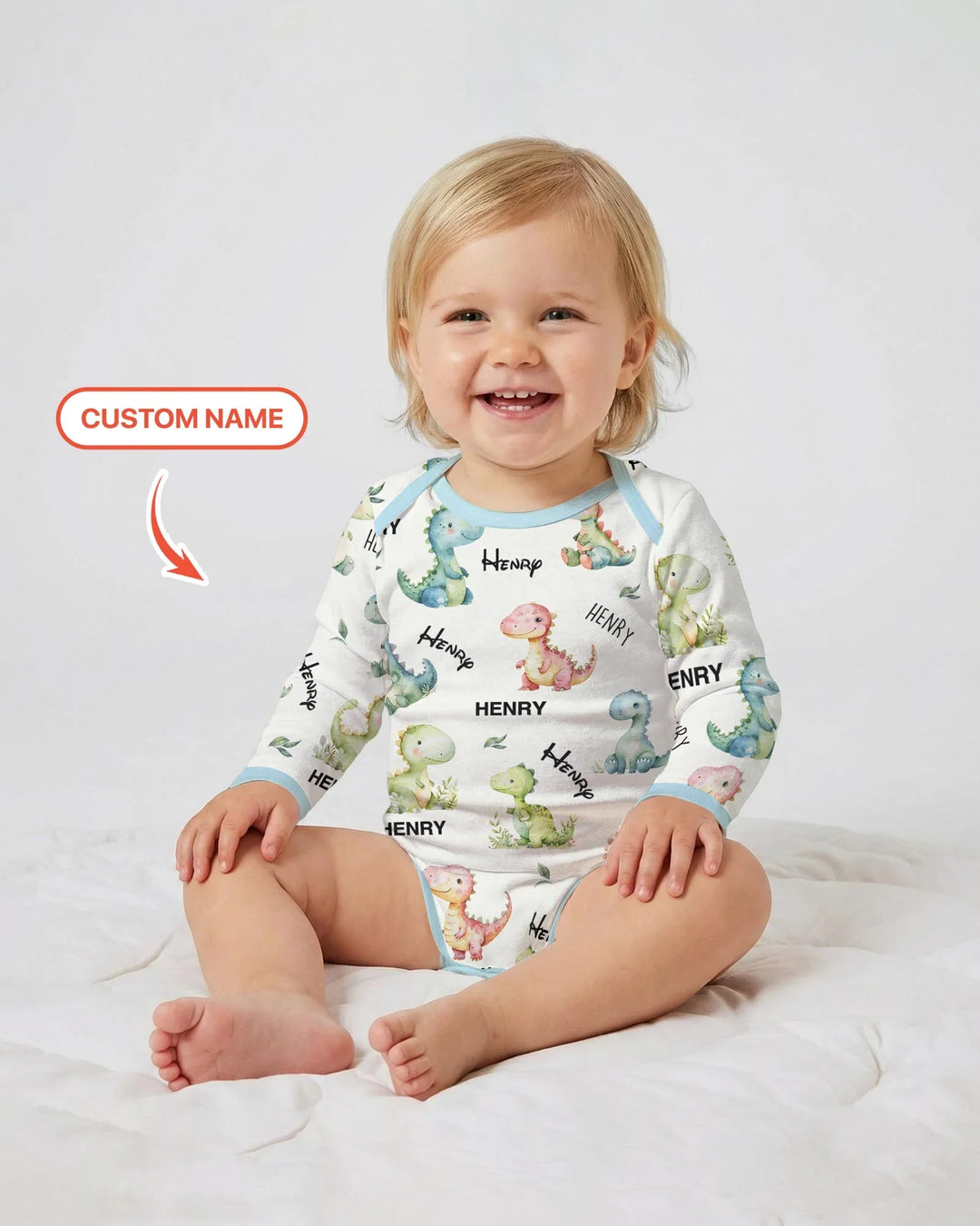 Dinosaur Custom Name Bodysuit