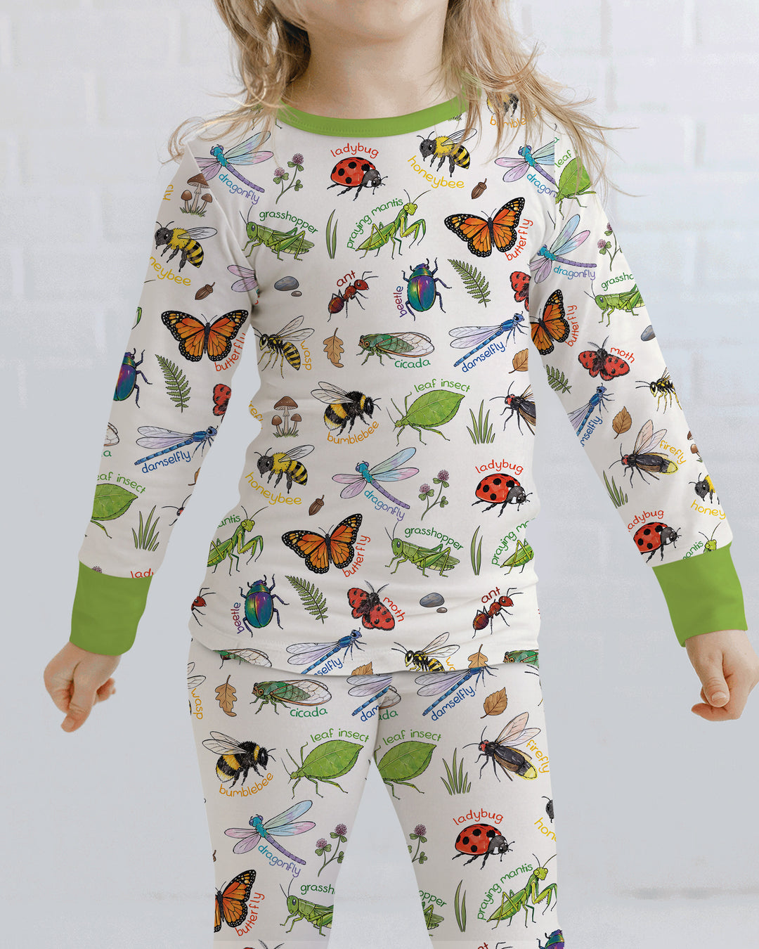 Bug Learning Bamboo Two Piece Long Sleeve Pajama Set