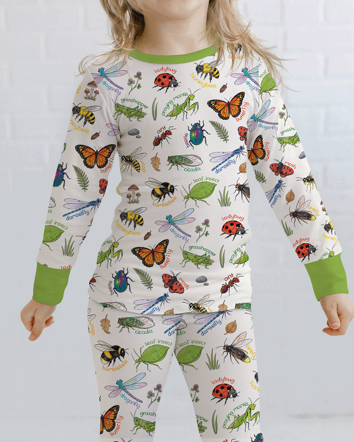 Bug Learning Bamboo Two Piece Long Sleeve Pajama Set