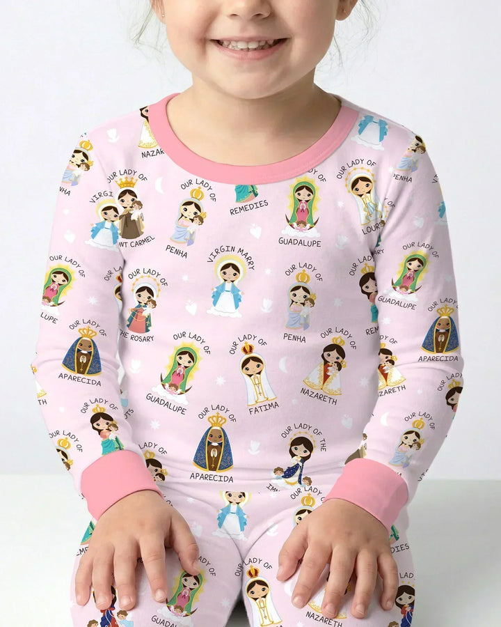 Little Marian Blessings Two Piece Long Sleeve Pajama Set