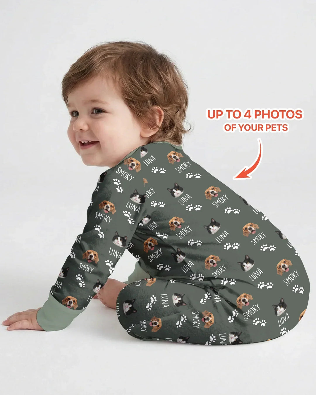 Gerippte Babykleidung mit individuellem Foto - Weich &amp; Skizzenhaft