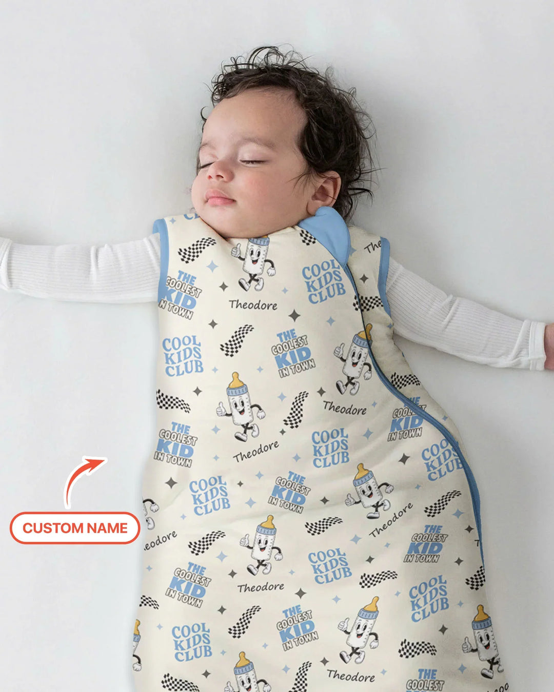 Custom Name Cool Club Daddy & Me Matching Bamboo Sleep Bag