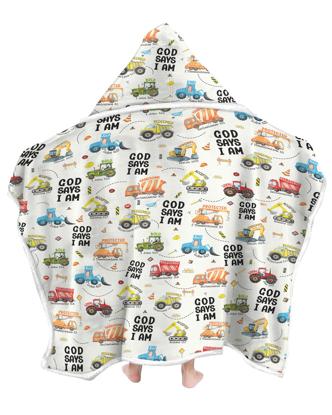 God Says I Am Boy Wearable Hooded Blanket