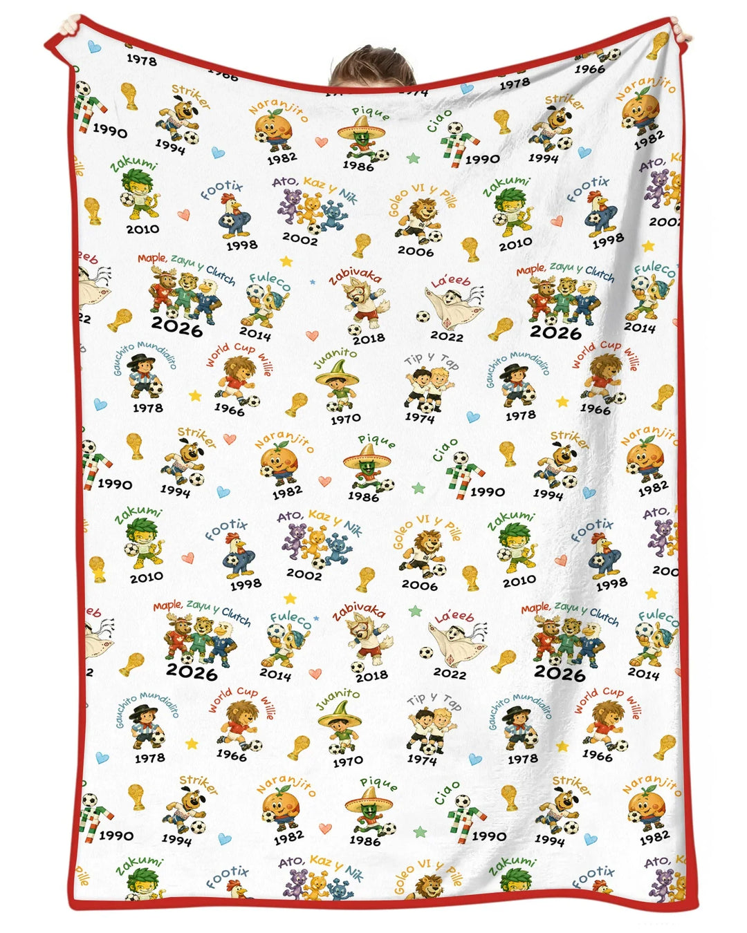 Soccer cup Mascots Bamboo Blanket