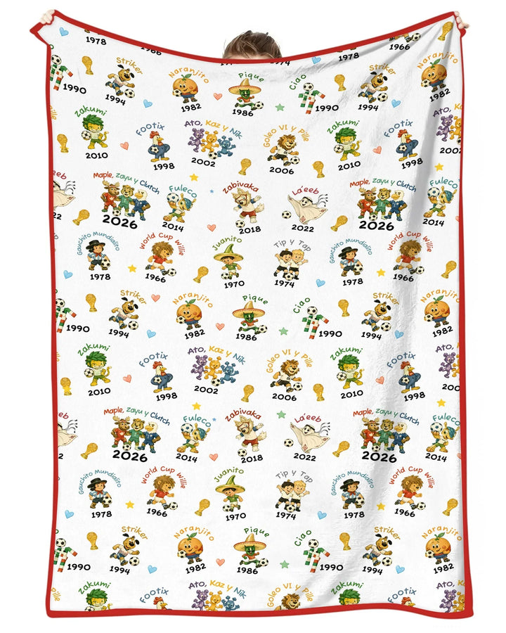 Soccer cup Mascots Bamboo Blanket