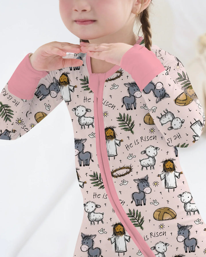 He Is Risen Easter Family Matching Convertible Zippy