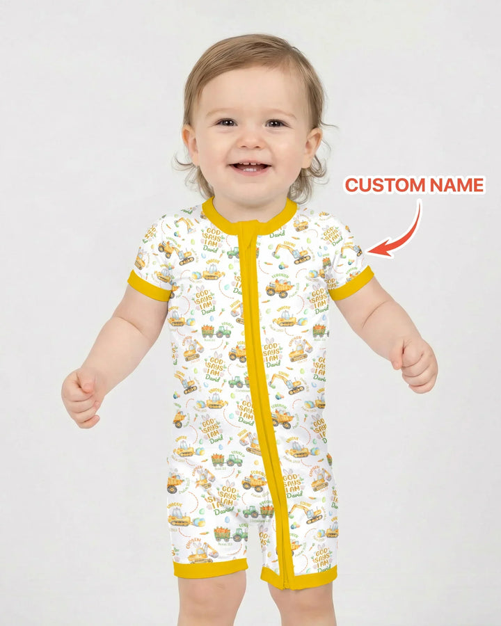 Happy Easter God Says I Am Custom Name Shorty Zippy