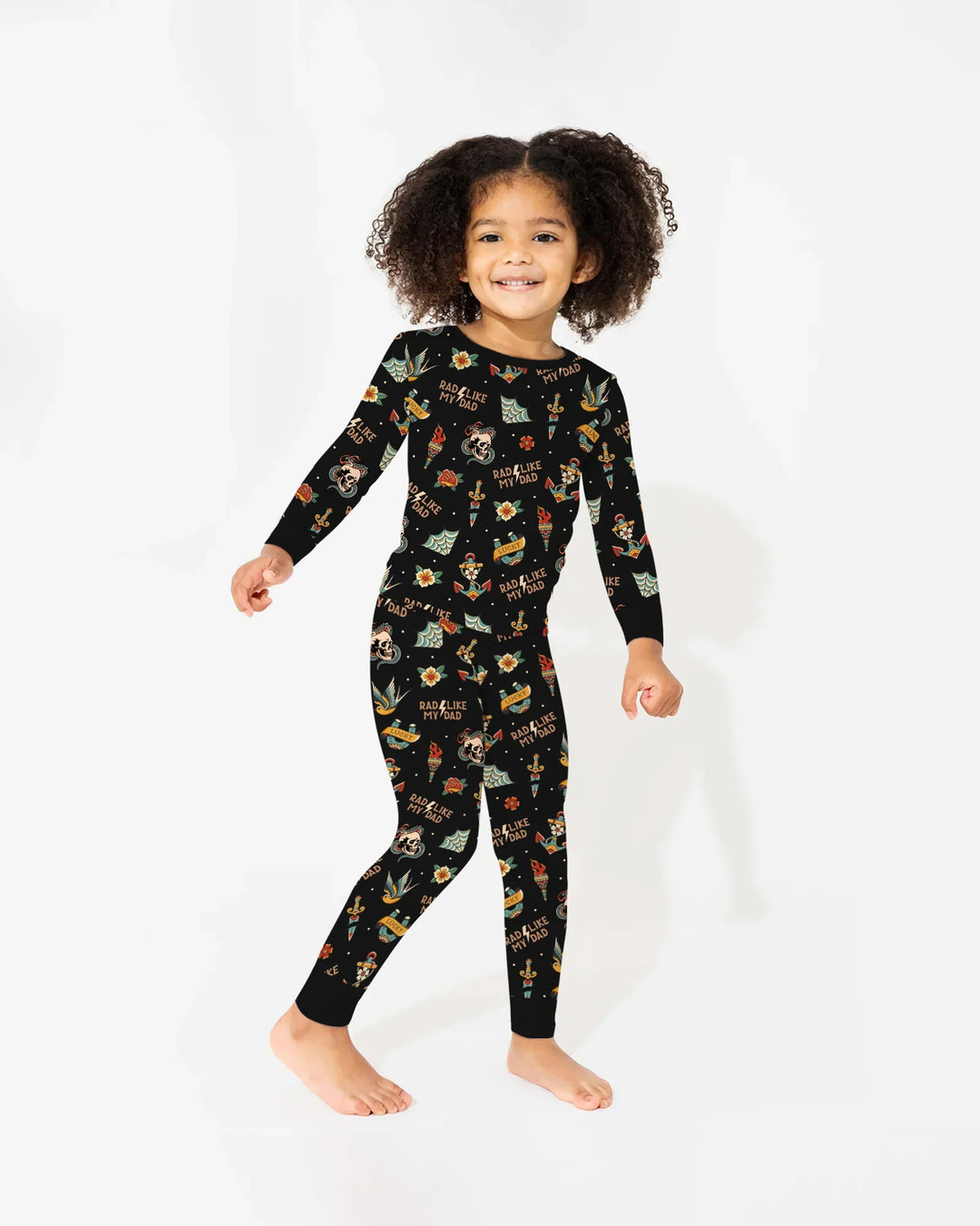 Rad Dad Society Daddy & Me Matching Bamboo Two Piece Long Sleeve Pajama Set