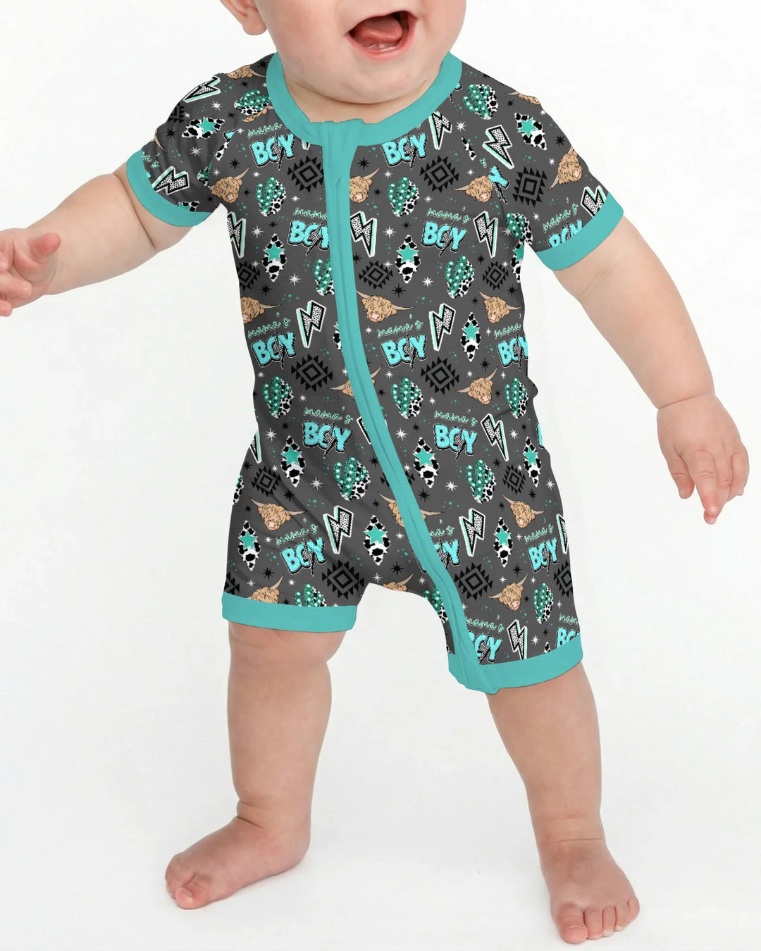 Western Mama & Me Matching Bamboo Shorty Zippy