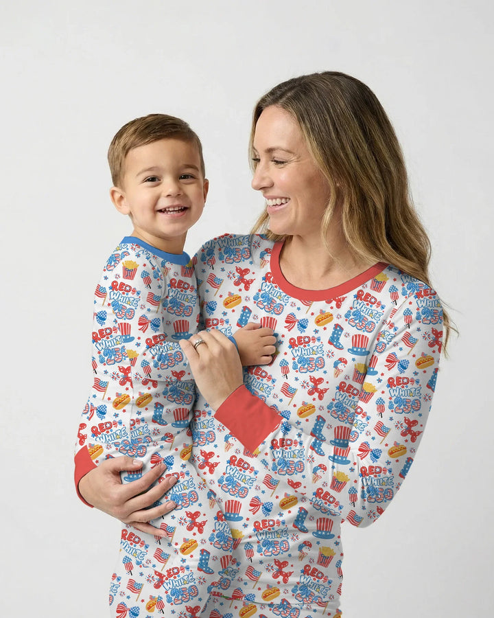 Red White & 250 Bamboo Women Pajama Set