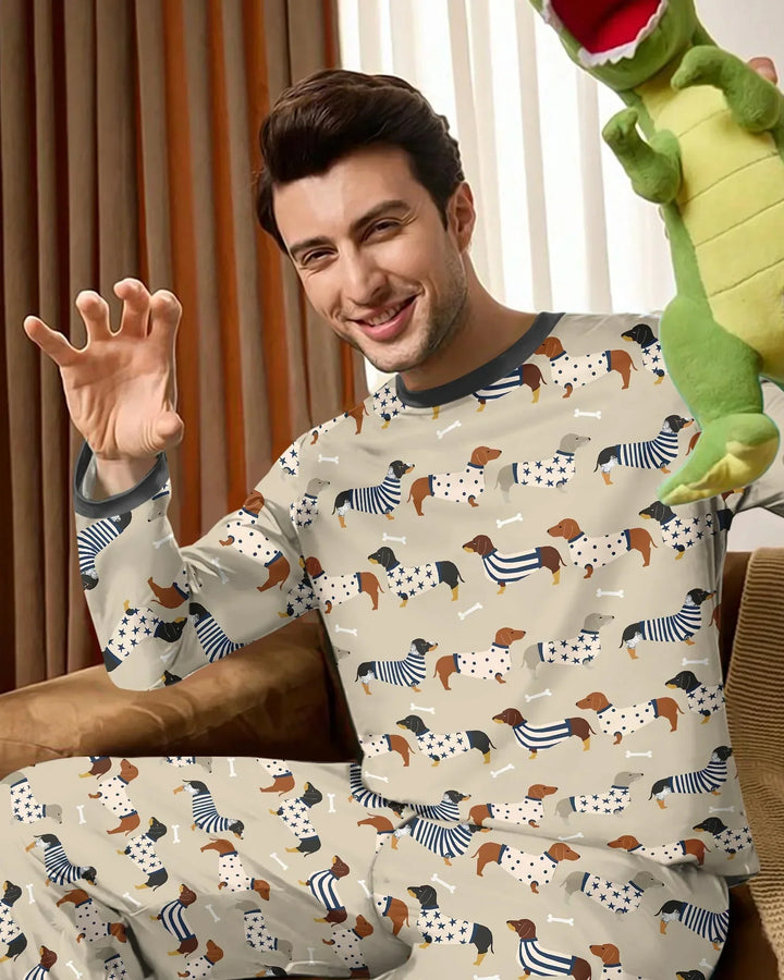 Cute Wieners Men's Pajama Set