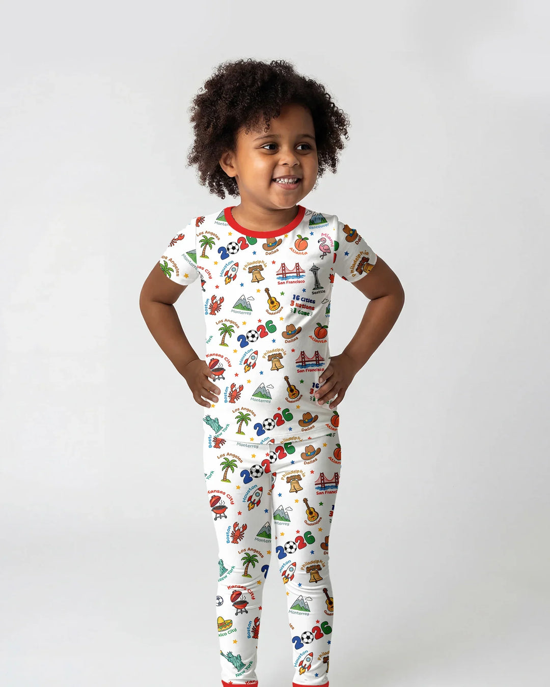 Zweiteiliges, kurzärmliges Pyjama-Set mit Marienkäfern