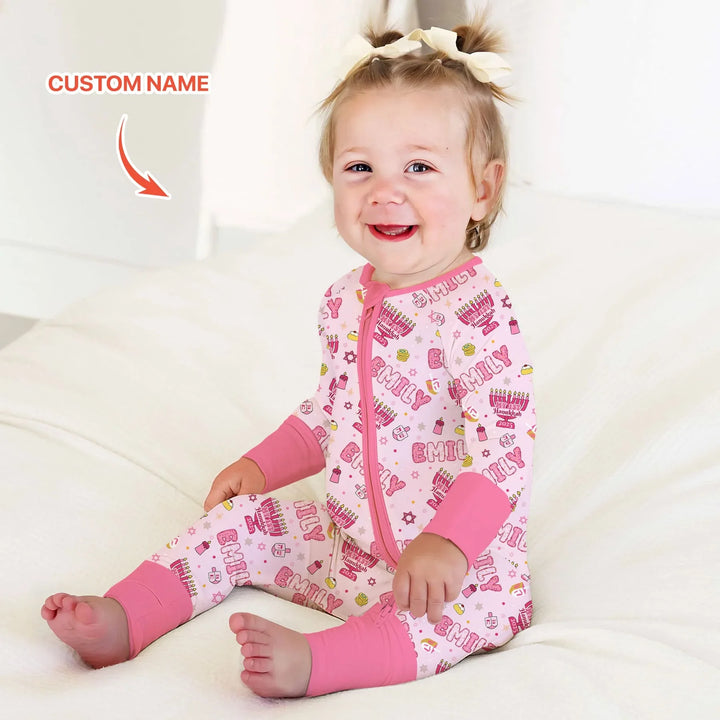 Custom name My First Hanukkah 2025 Convertible Zippy