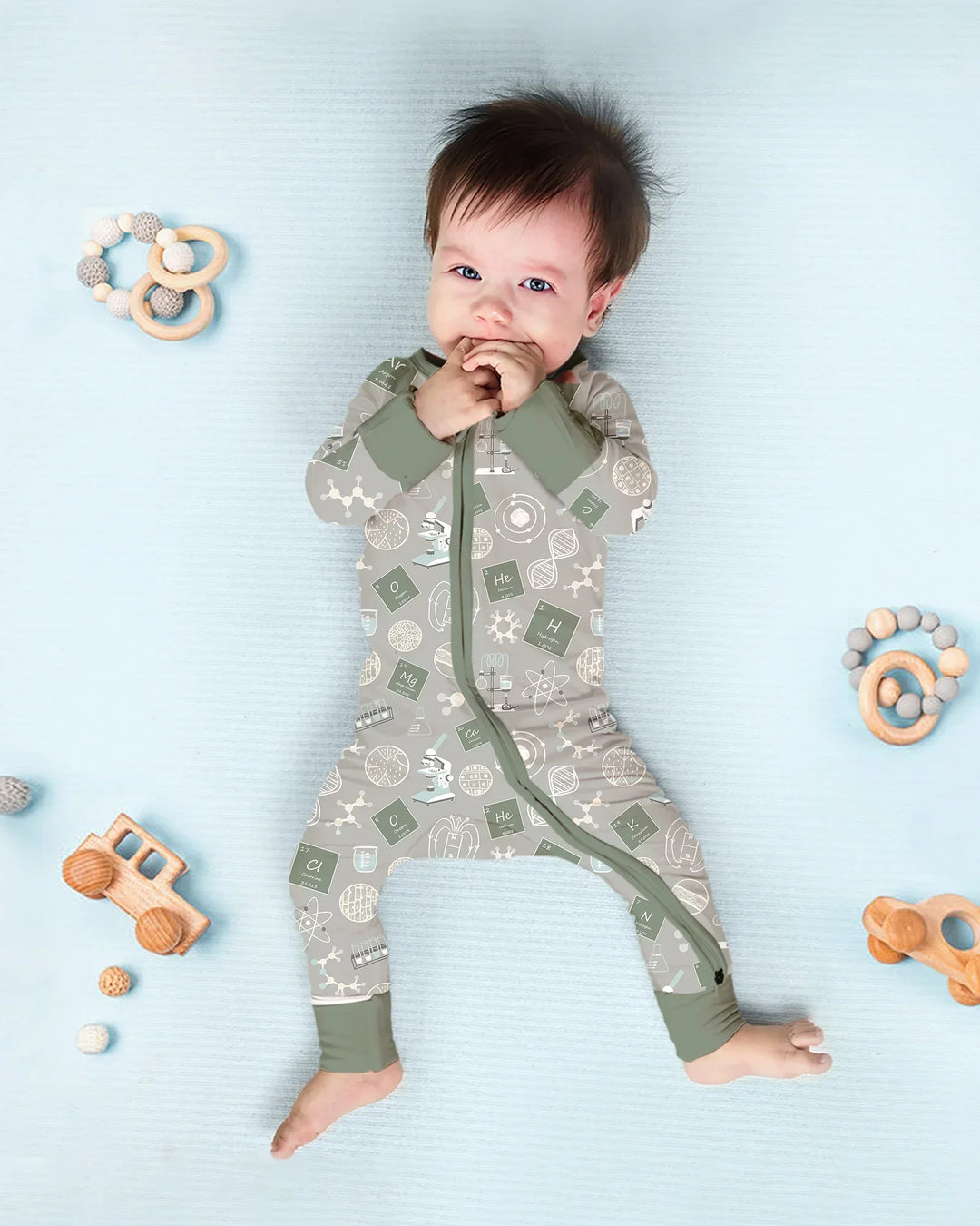 Gerippte Babykleidung mit individuellem Foto - Weich &amp; Skizzenhaft