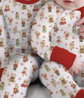 Christmas Teddy Bears Bamboo Two Piece Long Sleeve Pajama Set