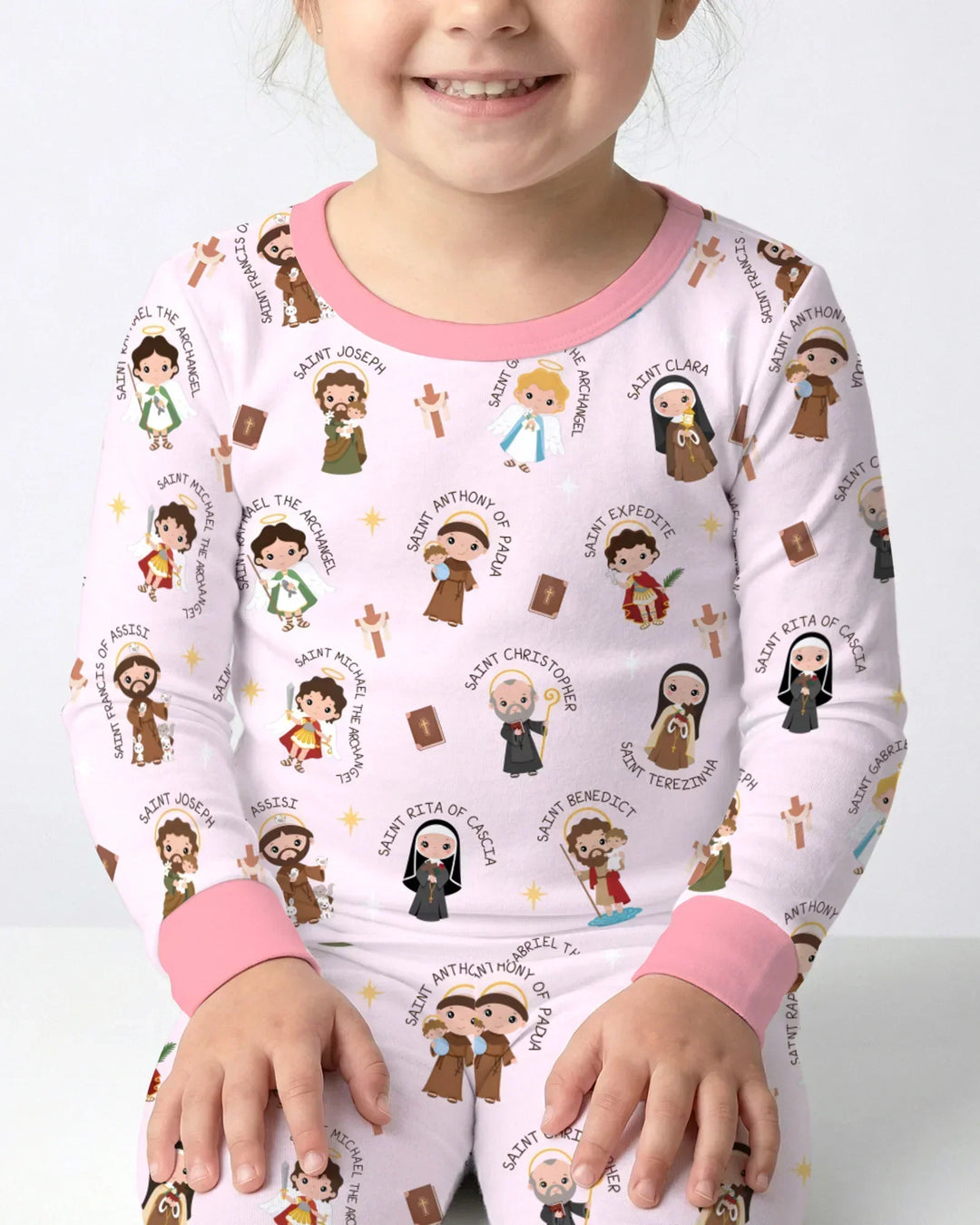 Saints in the Clouds Two Piece Long Sleeve Pajama Set