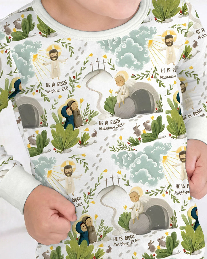 He Is Risen Two Piece Long Sleeve Pajama Set