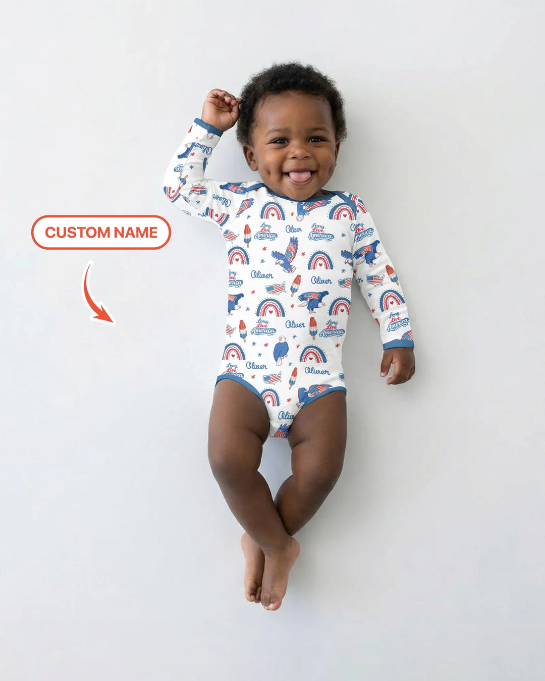 Gerippte Babykleidung mit individuellem Foto - Weich &amp; Skizzenhaft