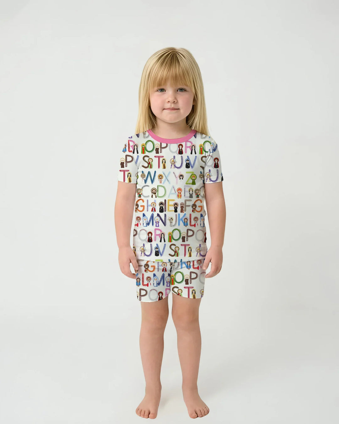 Saint ABCs Bamboo Two Piece Short Sleeve Shorts Pajama Set