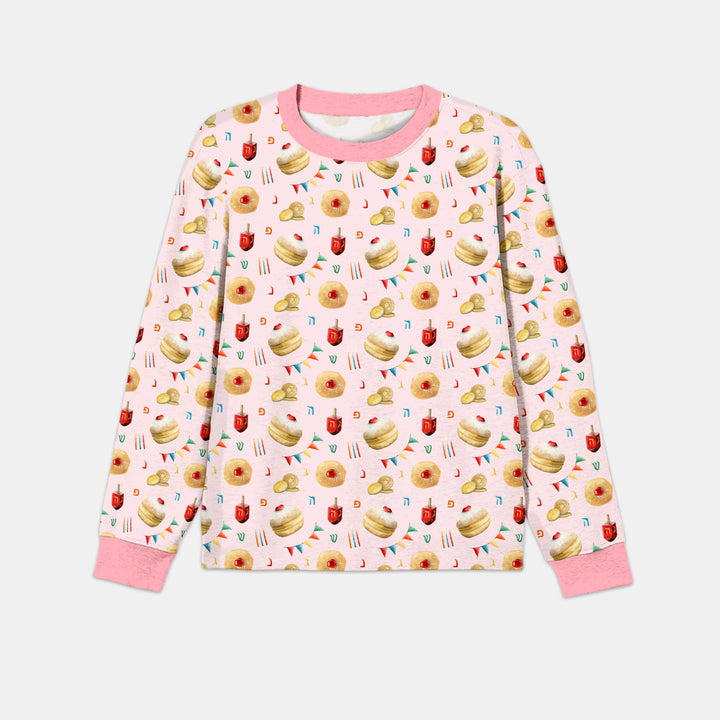 Hanukkah Donuts Men's Pajama Set , Hanukkah Donuts Men's Pajama Set - Only Shirt / XS / Pink