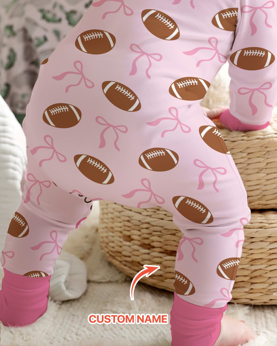 Custom Name Cutest Football Fan Bamboo Convertible Zippy
