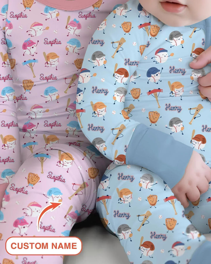 Custom Name Ballparl Family Matching Bamboo Convertible Zippy