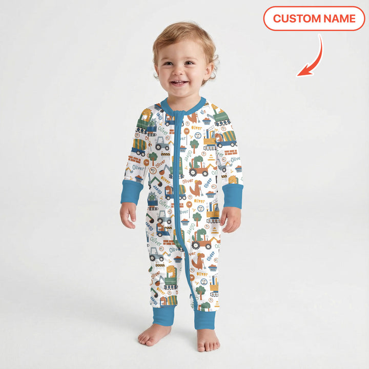 Custom Name Dino Diggers Convertible Zippy