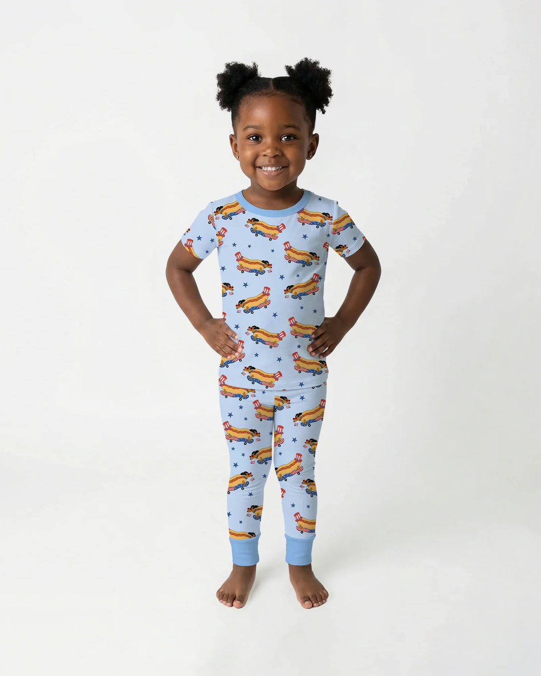 American Hot Dog Bamboo Two Piece Short Sleeve Pajama Set