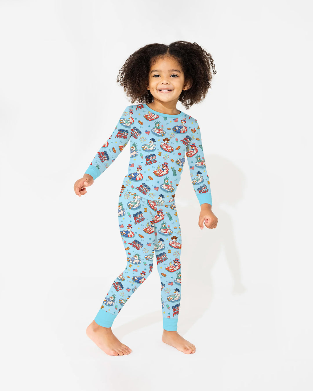 Zweiteiliges Langarm-Pyjama-Set mit Sommerfrüchten