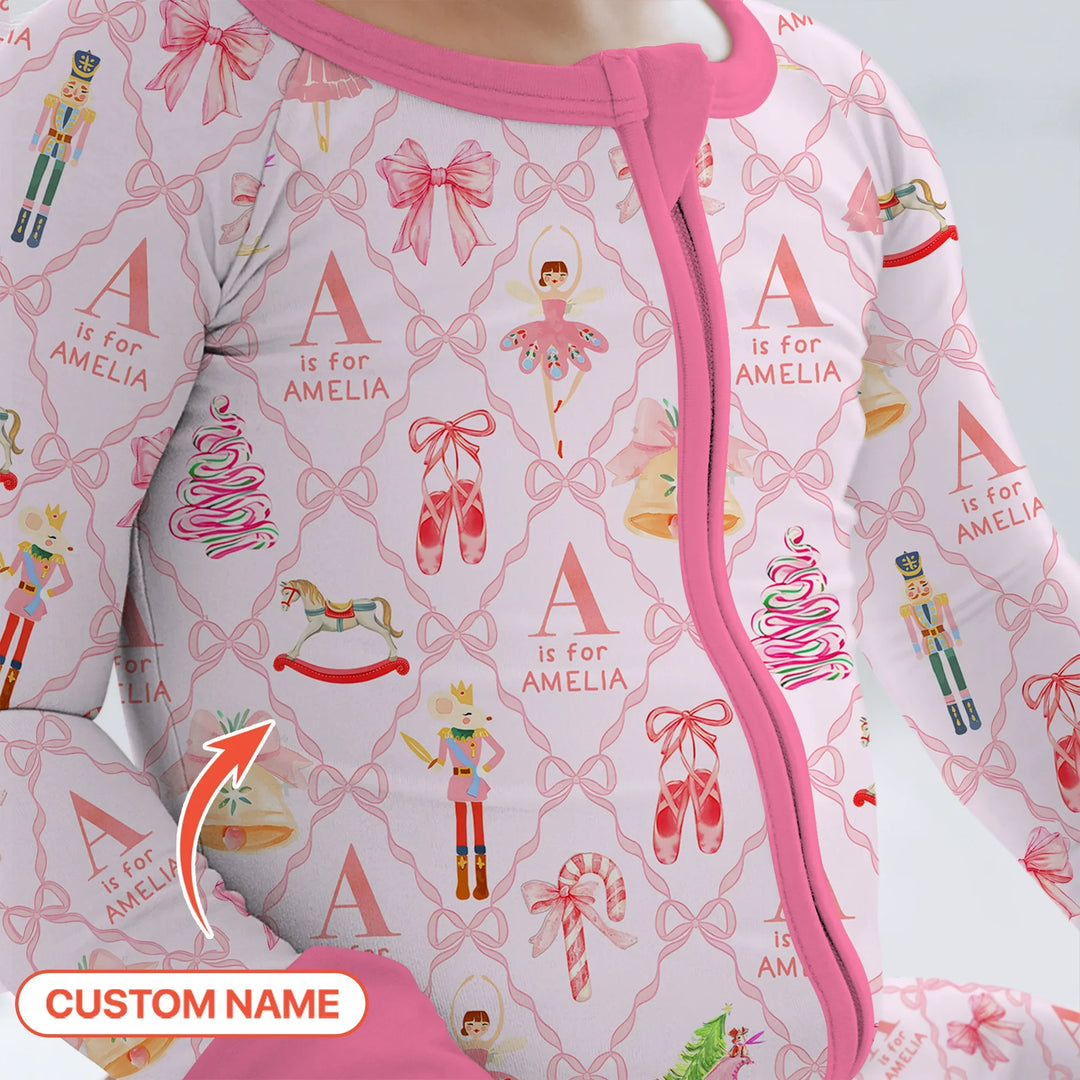 Nutcracker Sweet Dreams Custom Name Convertible Zippy , Nutcracker Sweet Dreams Custom Name Convertible Zippy - 0-3M