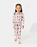 Funny Dogs Alphabet Bamboo Two Piece Long Sleeve Pajama Set