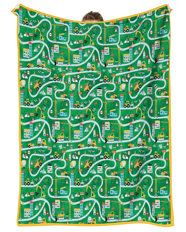 Little Builder Construction Zone Bamboo Blanket