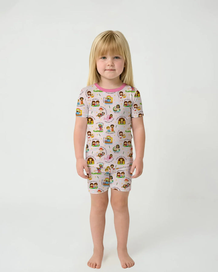 Bible Stories Two Piece Short Sleeve Shorts Pajama Set