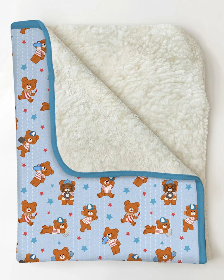 Born To Play Baseball Bamboo Blanket