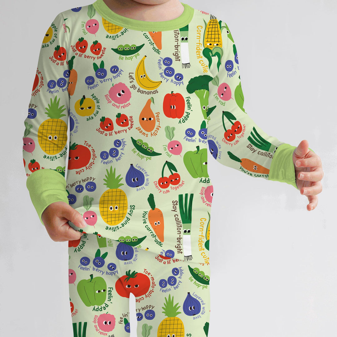 Little Veggie Garden Two Piece Long Sleeve Pajama Set